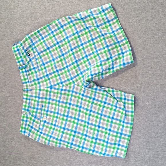 Nike Golf Plaid Shorts Men's 38 Blue Green Dri-Fit - Picture 12 of 15